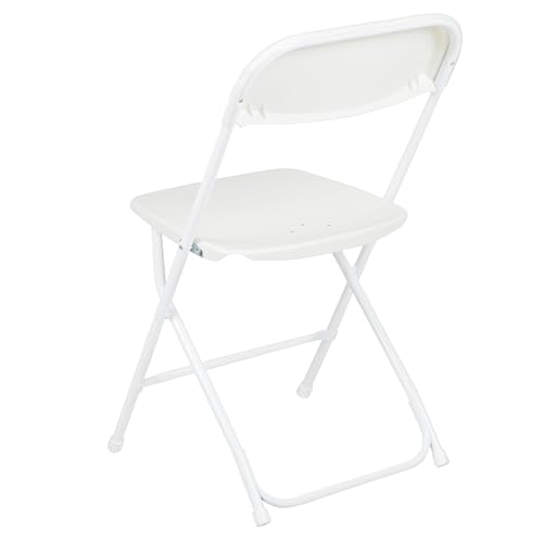 Set of 10 Heavy-Duty Foldable Plastic Chairs – Indoor/Outdoor, White