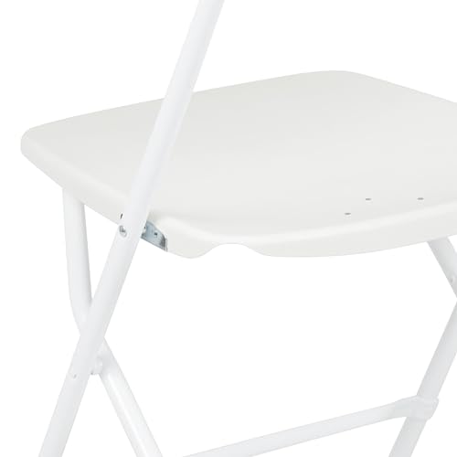 Set of 10 Heavy-Duty Foldable Plastic Chairs – Indoor/Outdoor, White