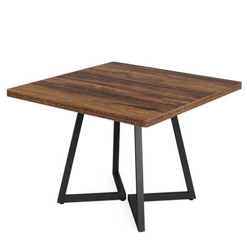 Tribesigns 31.5" Square Dining Table for 2 – Industrial Wood & Metal