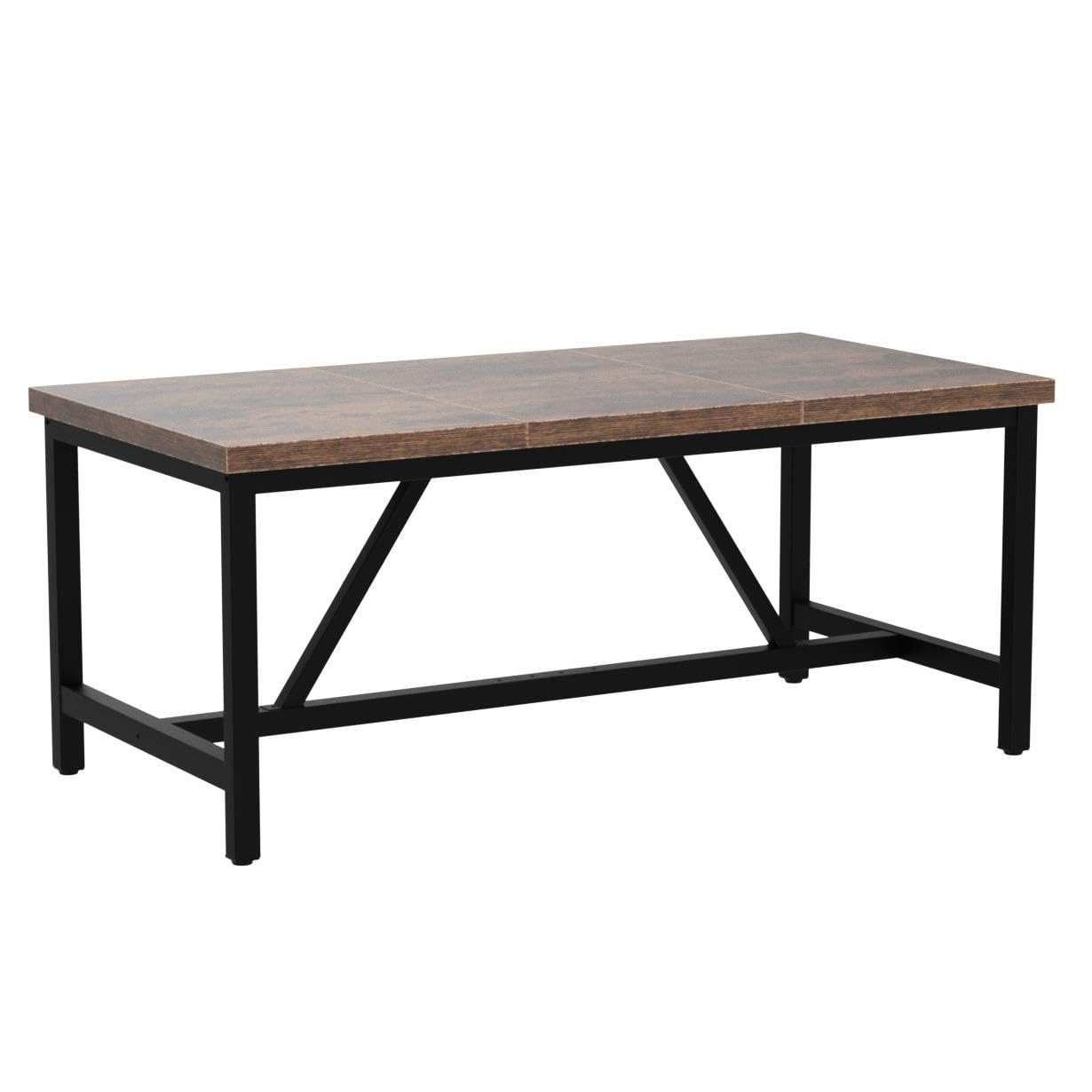 YITAHOME 70.8" Rustic Brown Farmhouse Dining Table – Seats 6-8, Industrial Wood Style Rectangle Table