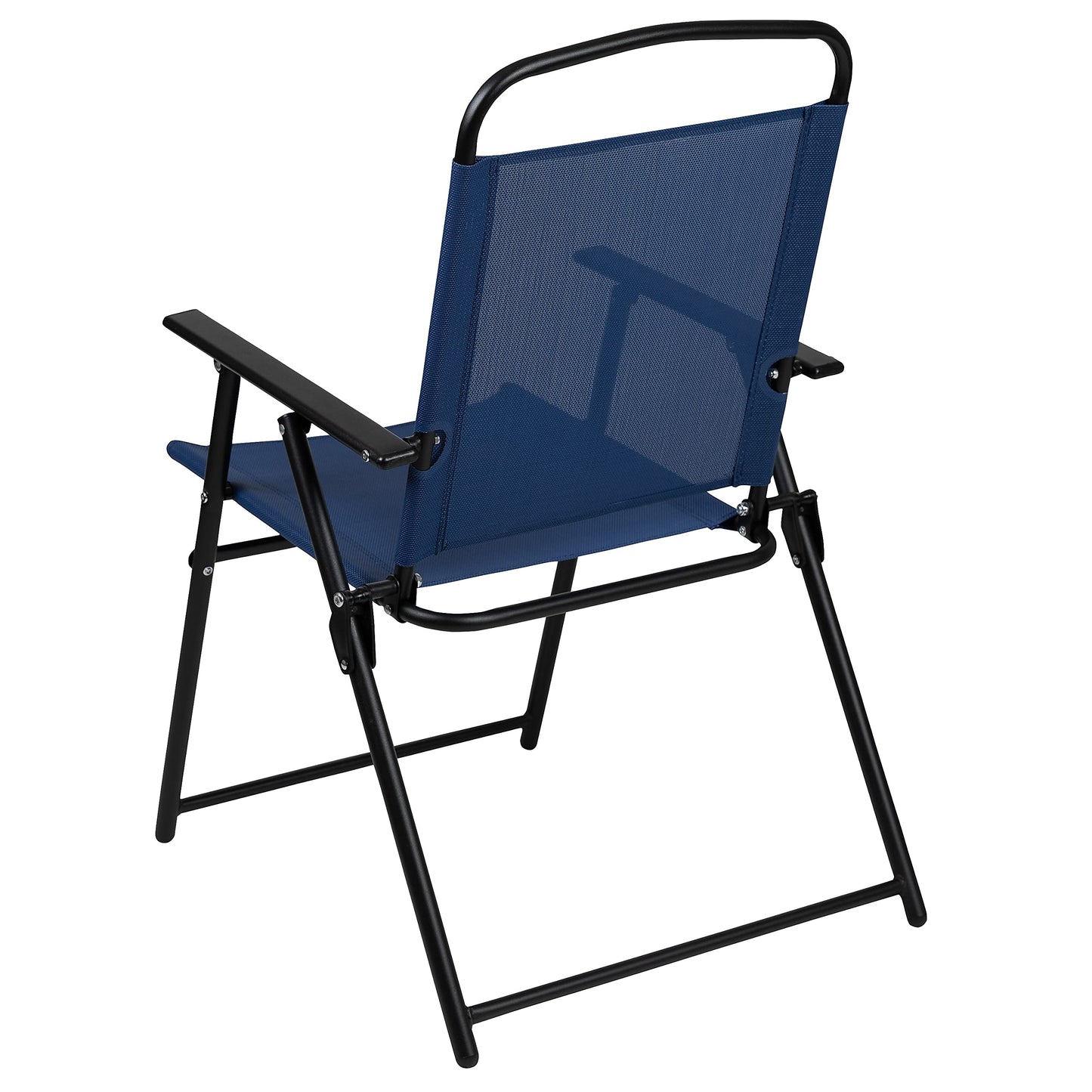 Navy 6-Piece Patio Dining Set with Glass Table & Chairs