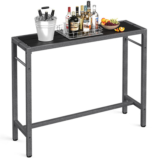 Mr IRONSTONE 47" Outdoor Bar Table – Patio & Indoor Pub Height with Waterproof Top