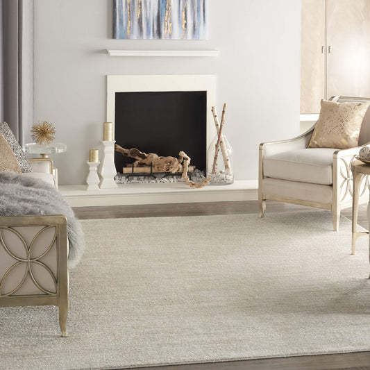 Nourison Essentials 8' x 10' Area Rug – Indoor/Outdoor, Ivory Beige, Non-Shedding
